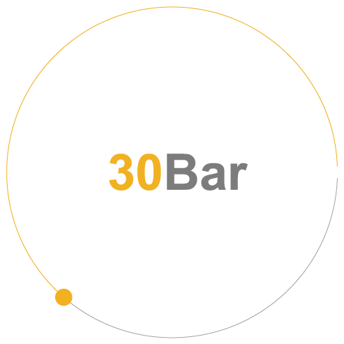 보증압력 : 30bar / 최대압력 : 60bar